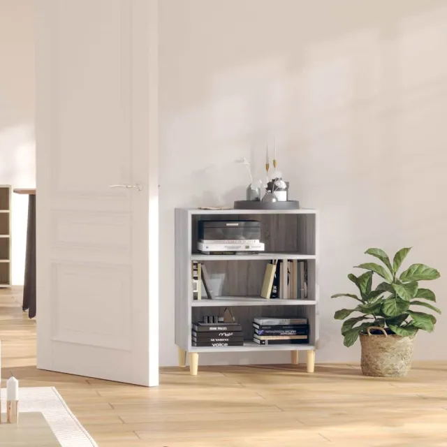 vidaXL Dressoir 57x35x70 cm bewerkt hout grijs sonoma eikenkleurig