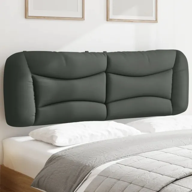 vidaXL Hoofdbordkussen "Hvar" 160 cm stof donkergrijs grijs