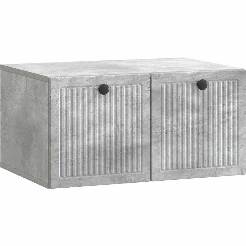 vidaXL Wandbeugel TV-kast Betongrijs 59,5 x 41 x 30 cm Bewerkt hout grijs, foto 3