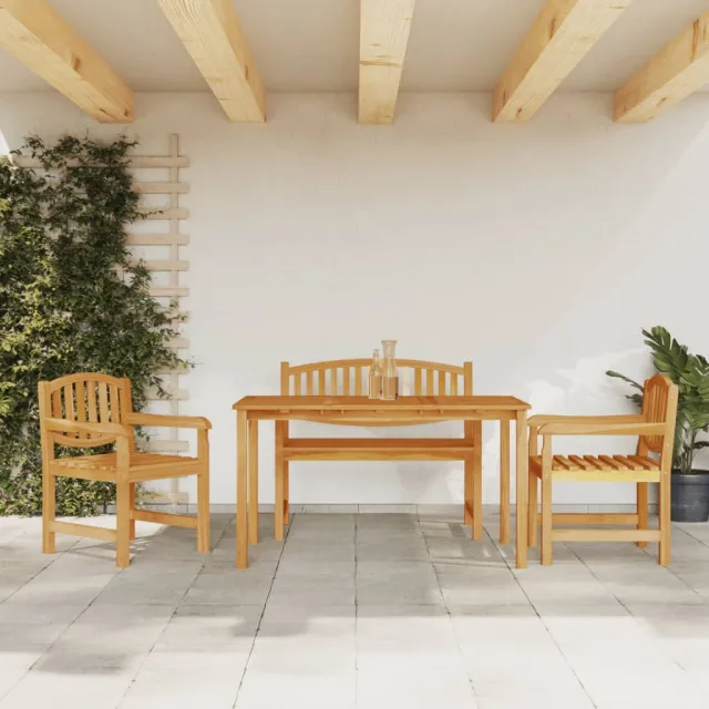 vidaXL 4-delige Tuinset massief teakhout bruin, foto 2