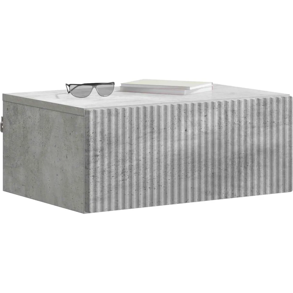 vidaXL Wandbeugel Bedkast 2 st Betongrijs 49 x 34,5 x 20 cm