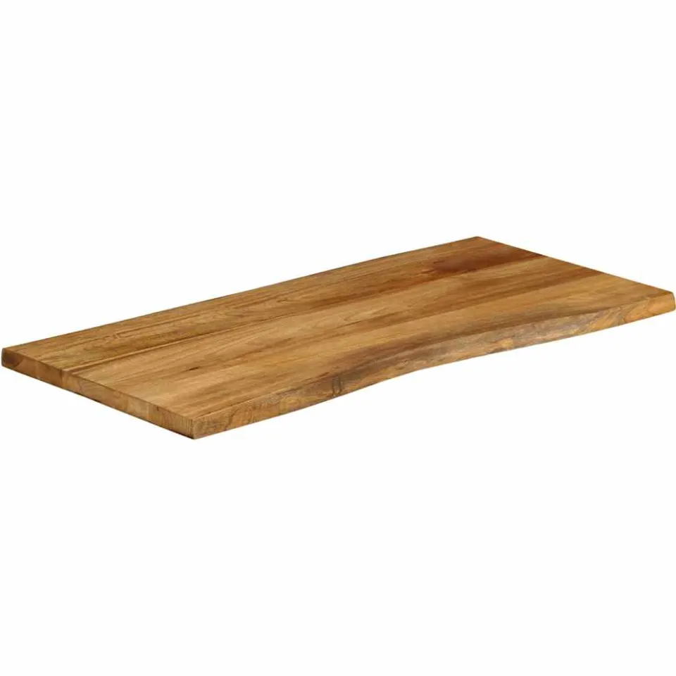 vidaXL Tafelblad met natuurlijke rand 100x60x2,5 cm massief mangohout Bruin