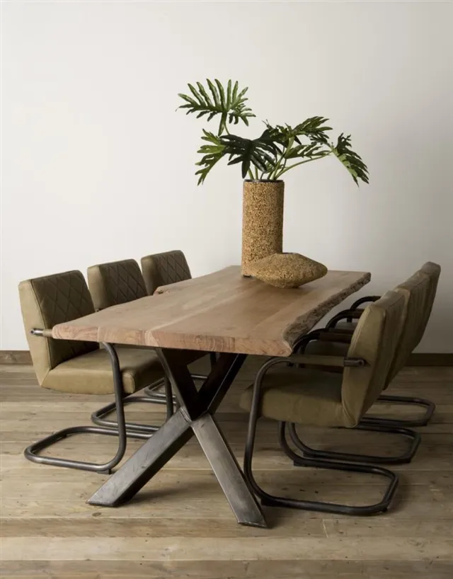 Tower Living Eettafel Yunta - Rechthoek Bruin Hout - 220x100x78cm