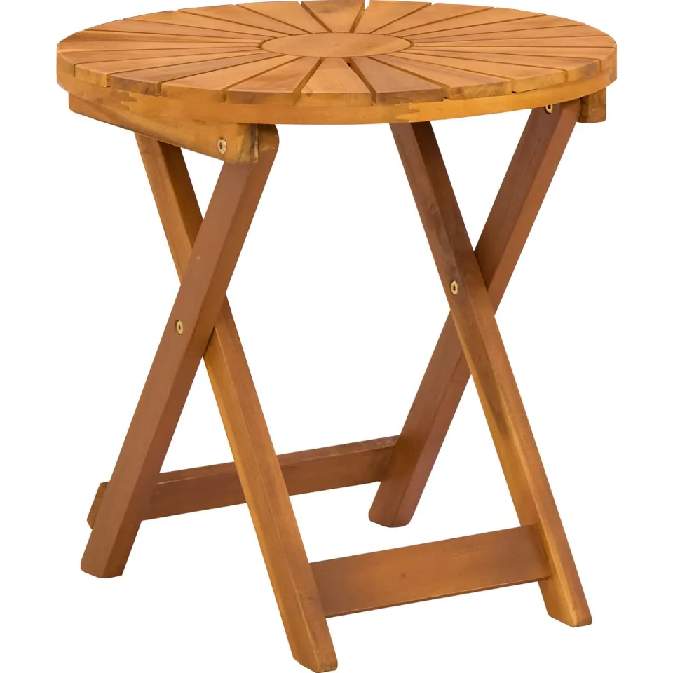 vidaXL Bistrotafel Naturel Ø45 x 45 cm Massief Acaciahout, foto 3