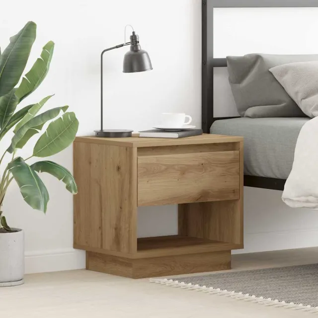 vidaXL Nachtkastje Artisan Eiken 45 x 34 x 44 cm Bewerkt hout, foto 2