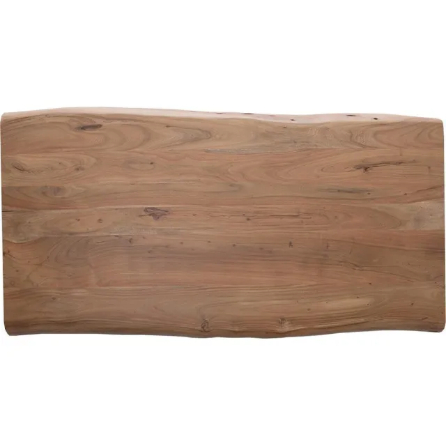 DELIFE Tafelblad Edge acacia natuur 200x100cm Live-Edge Bruin