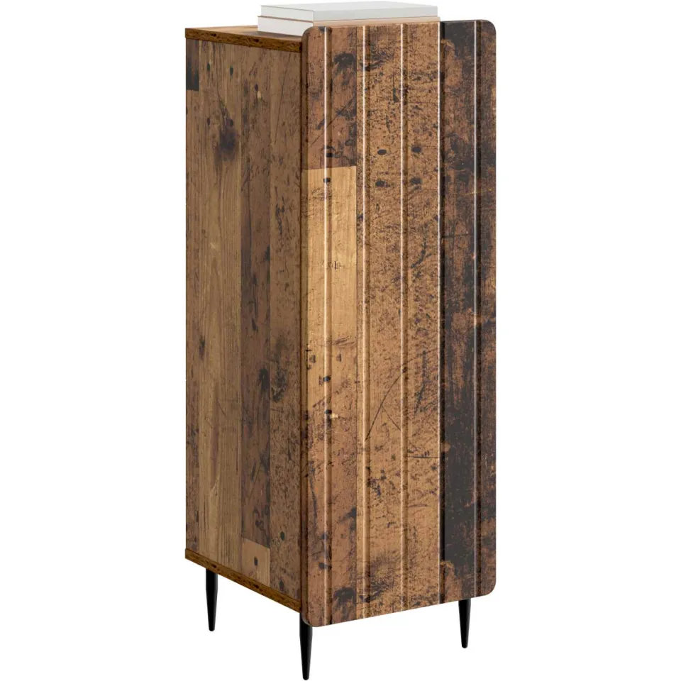 vidaXL Dressoir Oud hout 34,5 x 33 x 92 cm Bewerkt hout Bruin