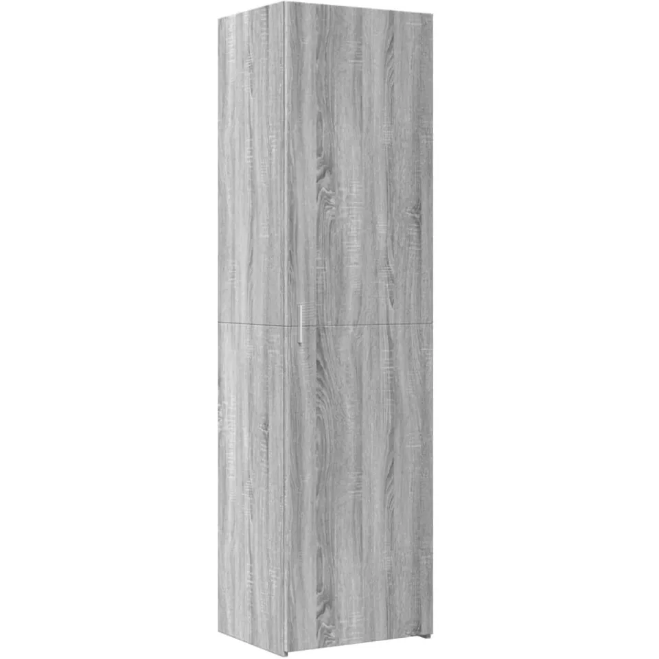 vidaXL Hoge kast 50x42,5x185 cm bewerkt hout grijs sonoma eikenkleurig, foto 3