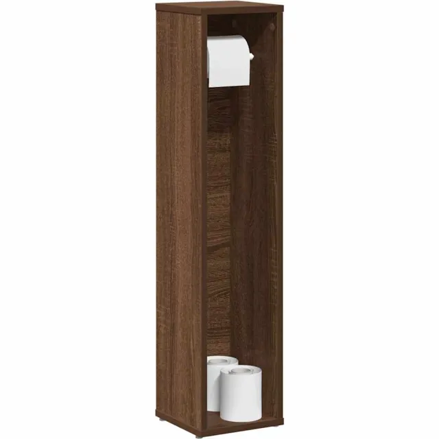 vidaXL Badkamerkast met rolhouder Bruin Eiken 20,5x20x90 cm
