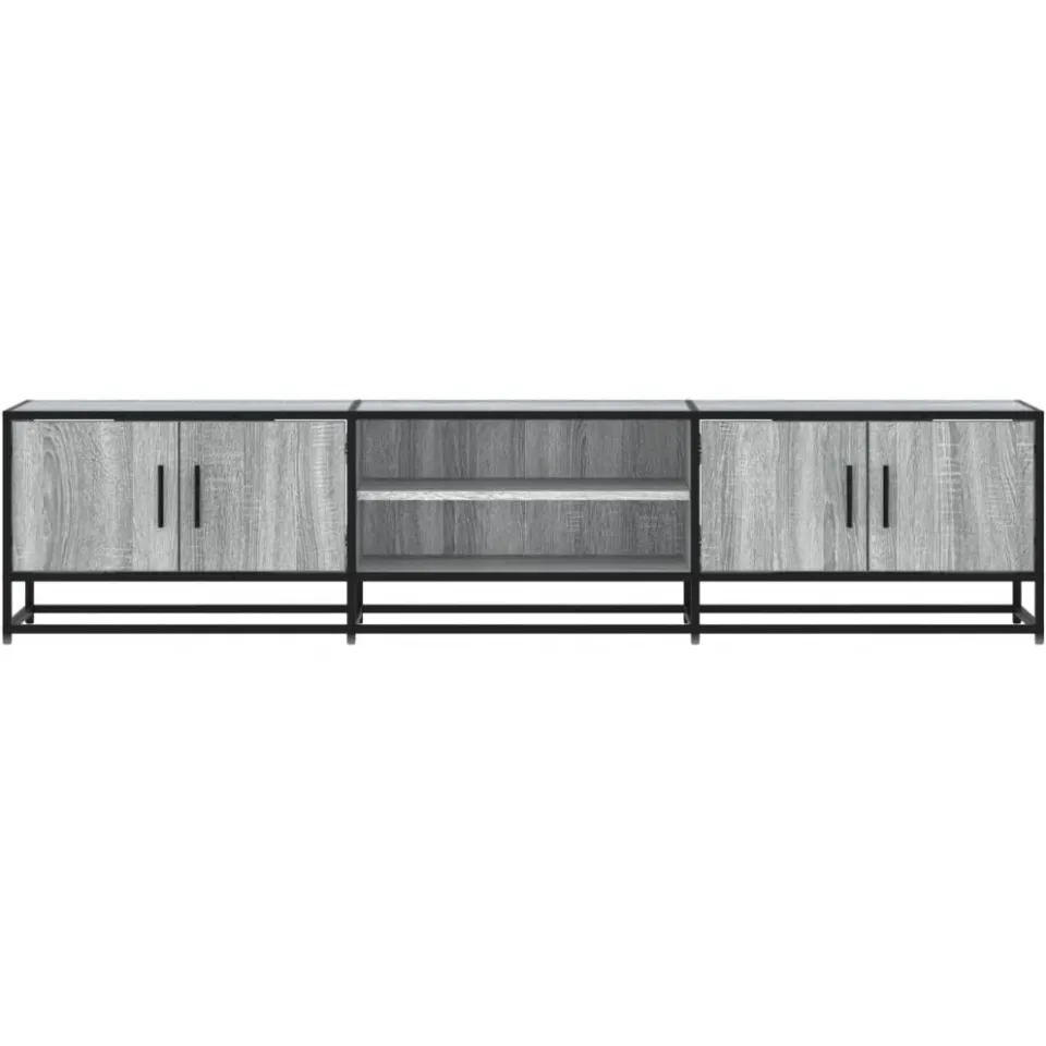 vidaXL Tv-meubel 180x35x41 cm bewerkt hout grijs sonoma eikenkleurig, foto 4