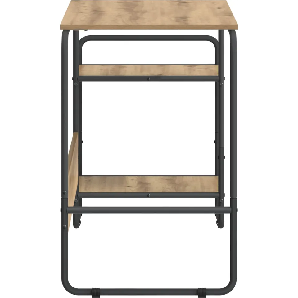 vidaXL Bureau met opbergruimte Artisanaal eiken 131.5 x 50 x 75.5 cm, foto 4