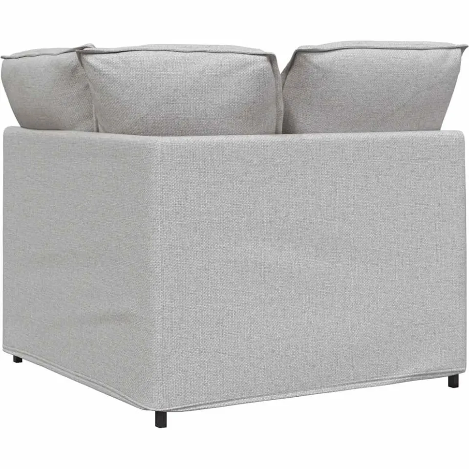 vidaXL Modulaire hoekmodule bank met kussens 100 cm wolk grijs, foto 4