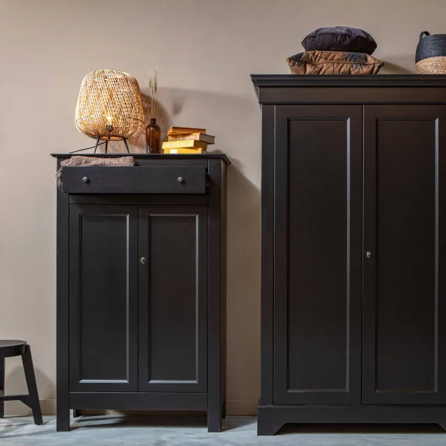 WOOOD Isabel Brocante Kast - Grenen - Wit - 191x118x47, foto 2