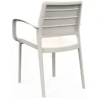Keter Tuinstoel Porto - Stapelbaar - Kunststof - Grijs - 56,5 X 53,5 X 82cm, foto 2