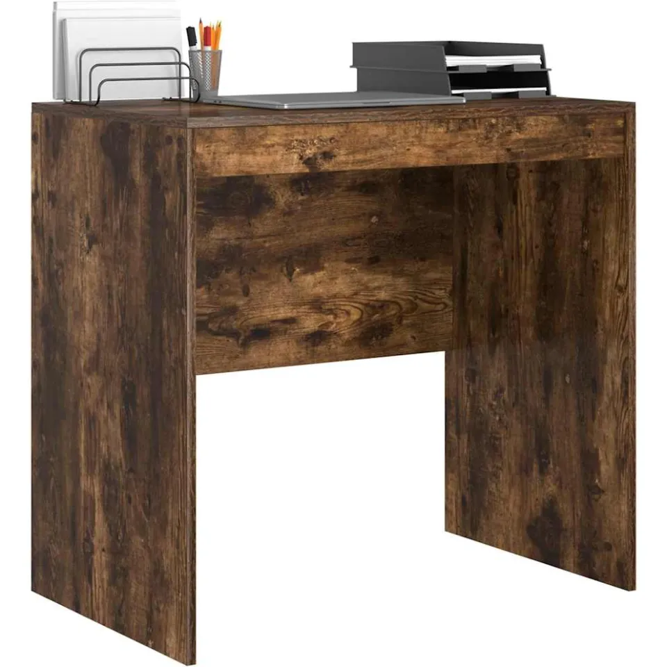 vidaXL Bureau Gerookt eiken 80 x 50 x 76 cm Bruin