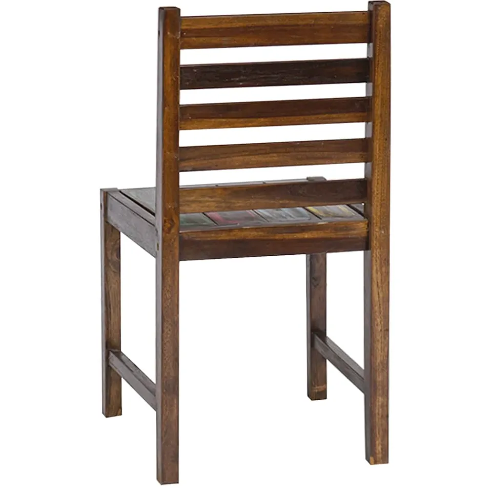 vidaXL Eetkamerstoelen 2 st massief gerecycled hout meerkleurig, foto 4