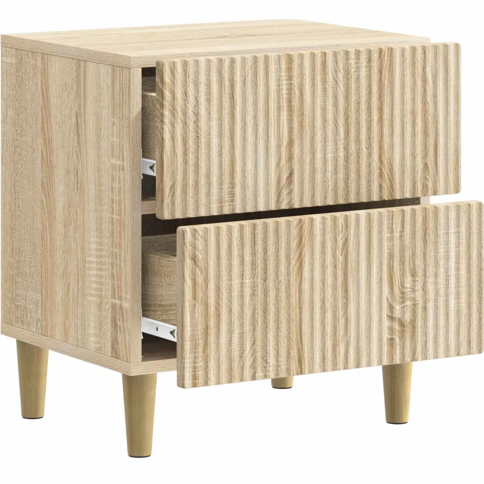 vidaXL Nachtkastje Sonoma Eiken 43 x 34,5 x 48 cm Bewerkt hout, foto 3