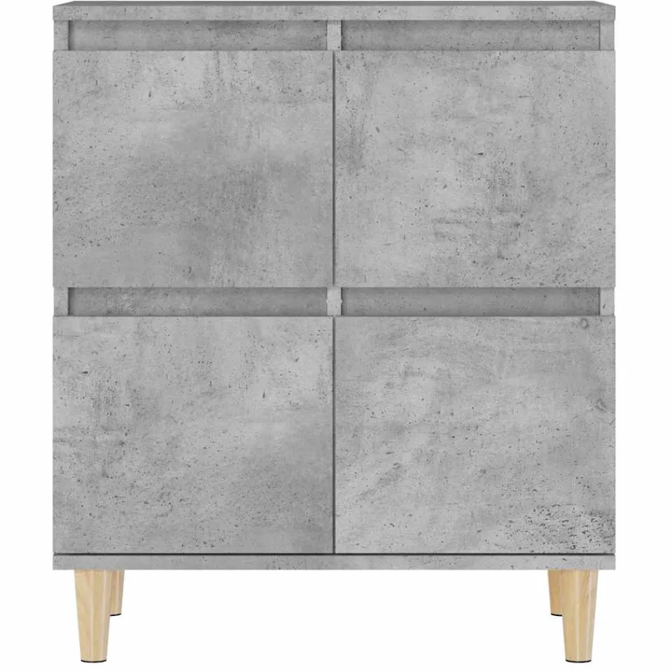 vidaXL Dressoir 60x35x70 cm bewerkt hout betongrijs grijs, foto 4