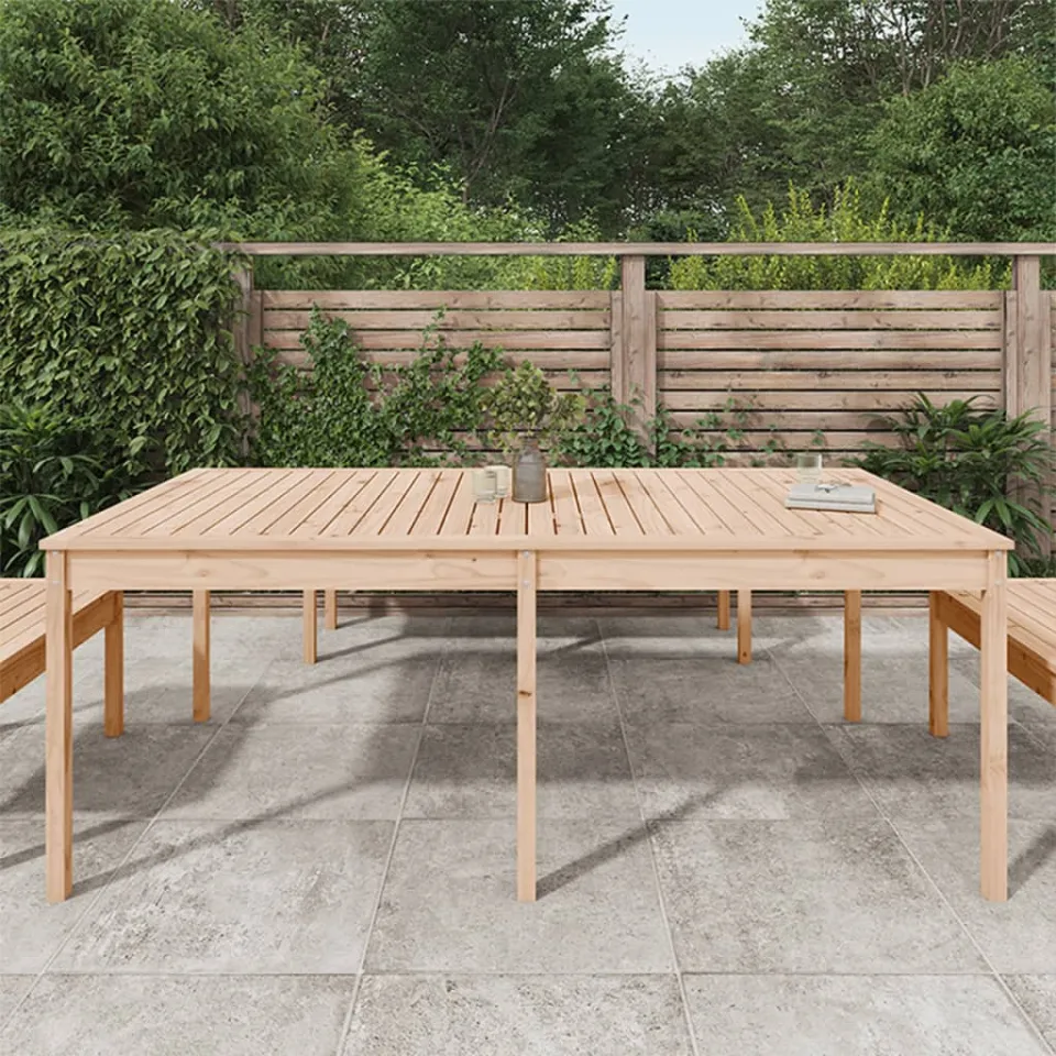 vidaXL Tuintafel 203,5x100x76 cm massief grenenhout bruin, foto 3