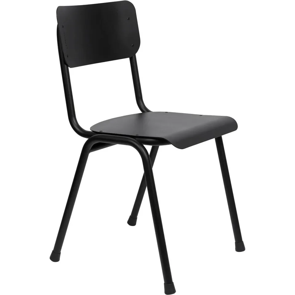 Zuiver Back to School tuinstoel zwart