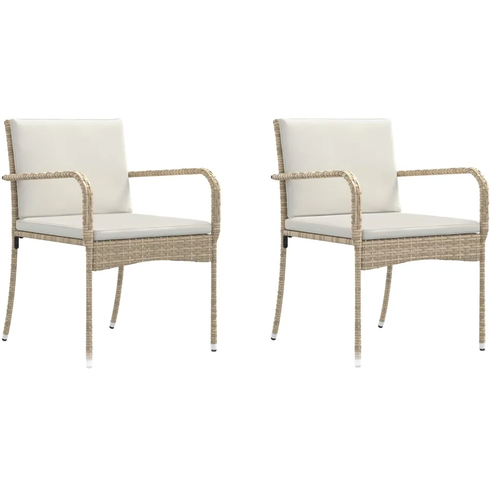 vidaXL Tuinset Beige poly rattan, foto 4