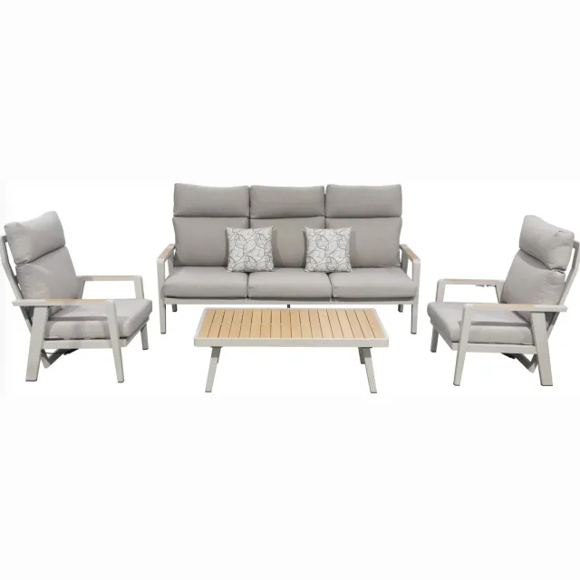 Higold Emoti stoel bank verstelbare loungeset 4 delig latte Higold Zand / Latte / Linen