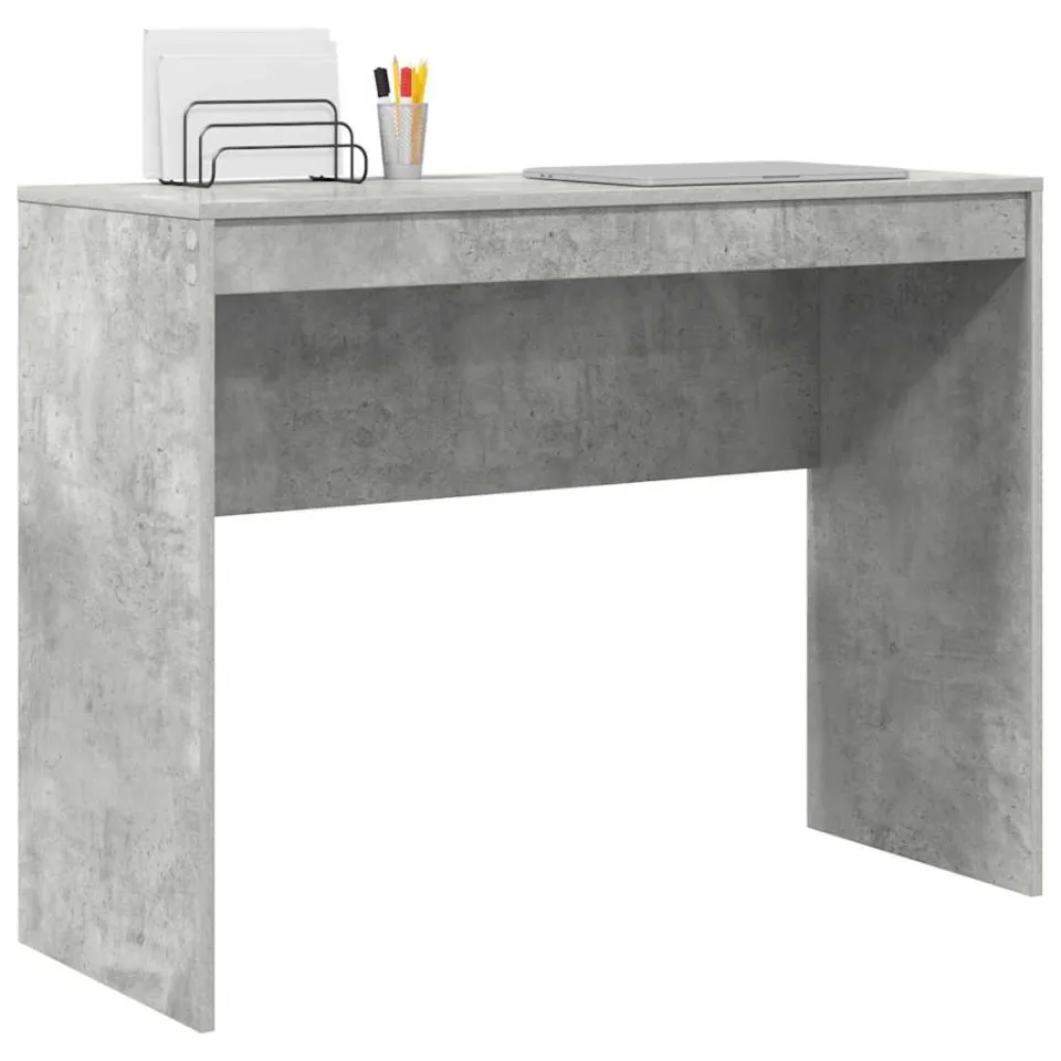 vidaXL Bureau Beton Grijs 100 x 40 x 76 cm, foto 3