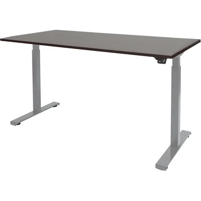 Schaffenburg Zit Sta Bureau - Elektrisch 180x90 logan -alu frame Aluminium (RAL9006)/Logan eiken