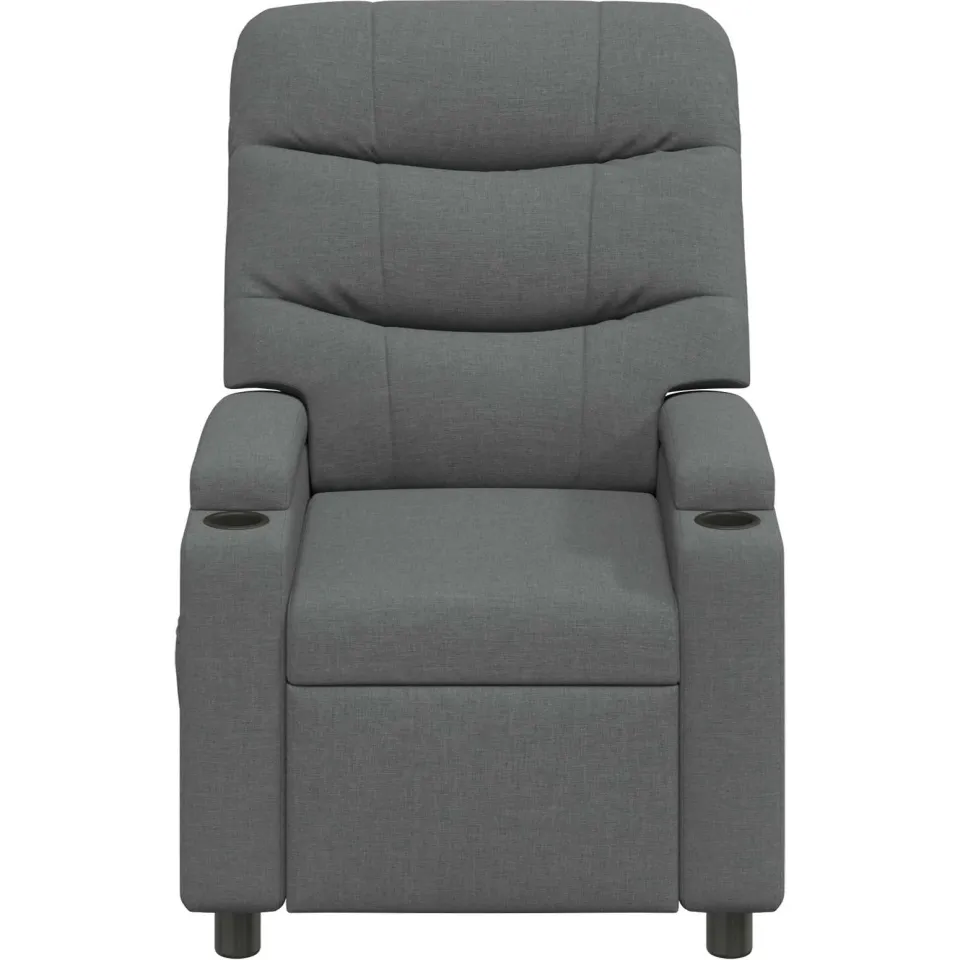 vidaXL Ligstoel Donkergrijs 75 x 93 x 102 cm Stof, foto 4