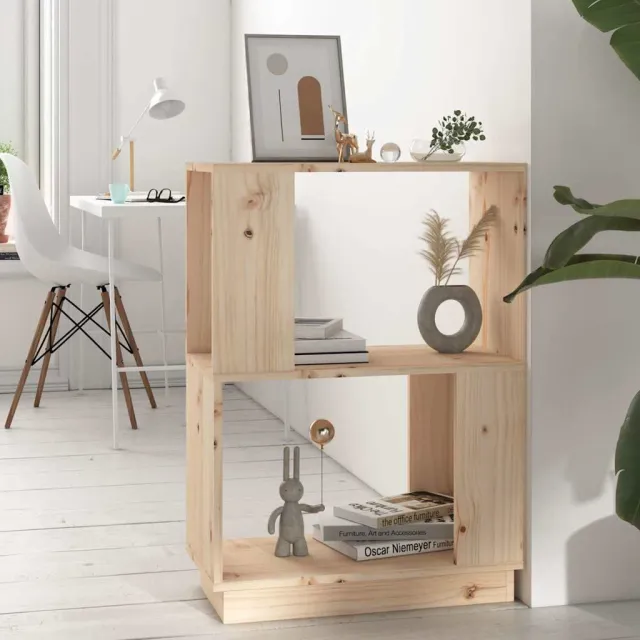 vidaXL Boekenkast/kamerscherm 51x25x70 cm massief grenenhout Bruin