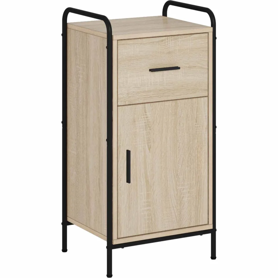 vidaXL Dressoir Sonoma Eiken 97 x 33 x 81 cm Bewerkt hout, foto 3