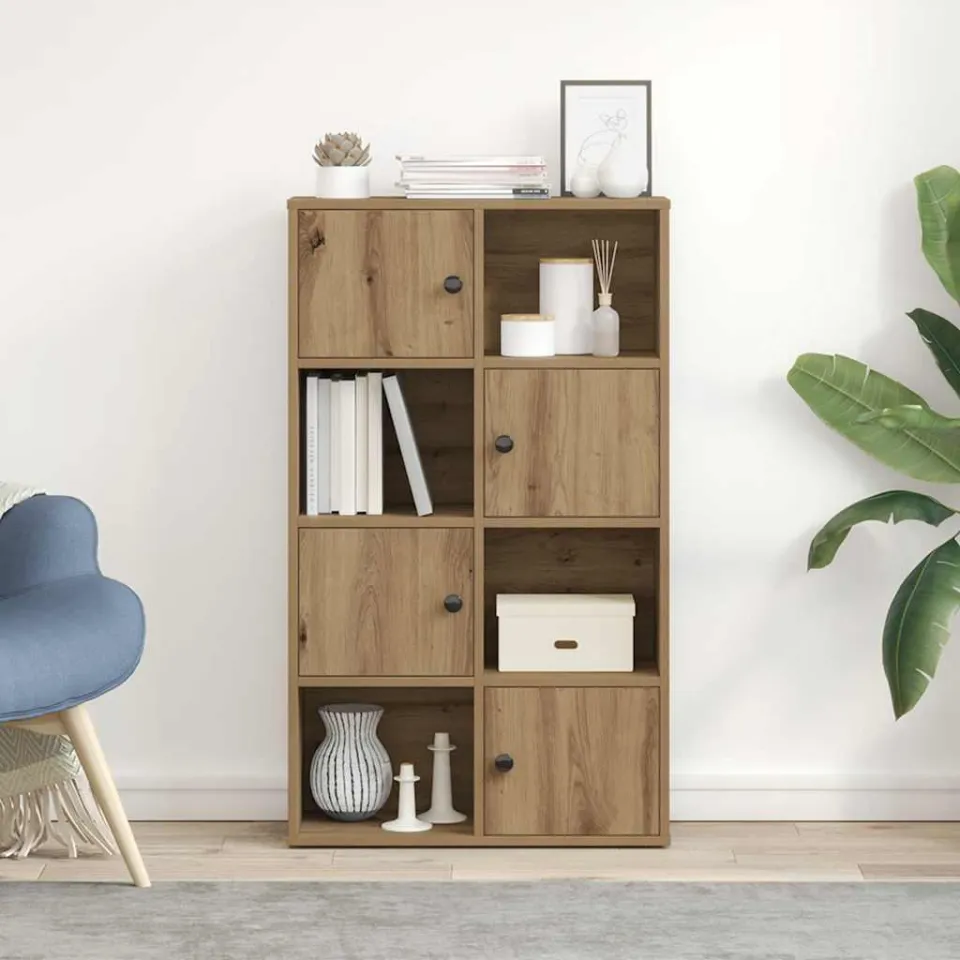 vidaXL Boekenkast 60x24x101,5 cm bewerkt hout artisanaal eikenkleurig, foto 2