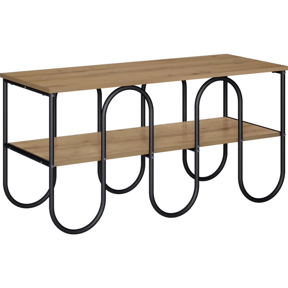 vidaXL TV-standaard 100 x 40 x 50 cm Artisanaal eiken Bewerkt hout, foto 3