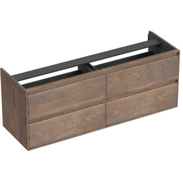 Forzalaqua Onderkast Forzalaqua Reno 160x51x60 Cm 4 Lades Softclose Eiken Havanna Bruin
