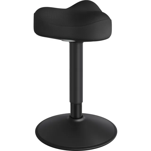 Songmics Kruk - Kruk voor Bureau - 360° Kantelbaar - In Hoogte Verstelbaar 58-83 cm - Groot Onderstel Zwart