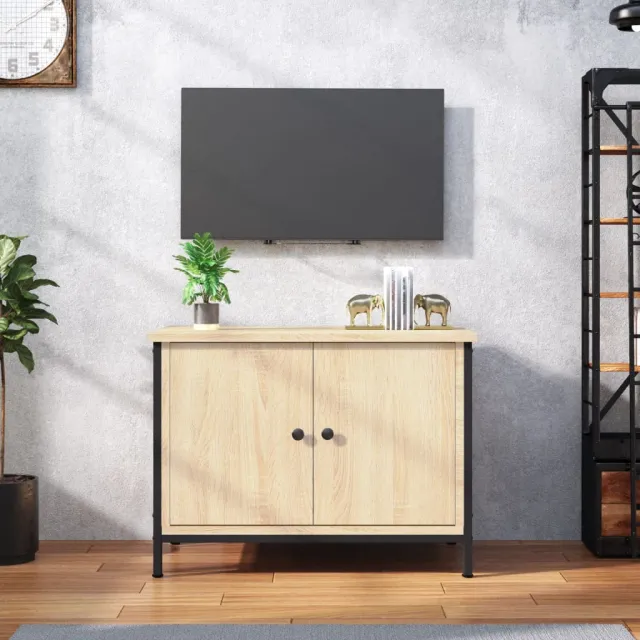 vidaXL Tv-meubel met deuren Sonoma eiken 60x35x45 cm bewerkt hout, foto 2