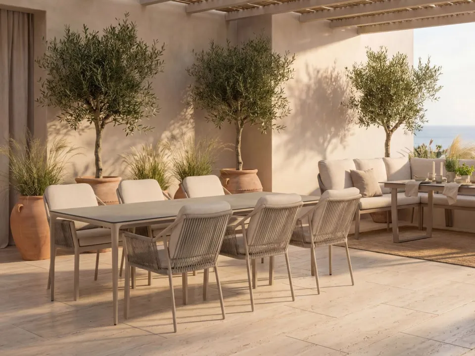 Tierra Outdoor Liv dining tuinstoel stapelbaar taupe, foto 4
