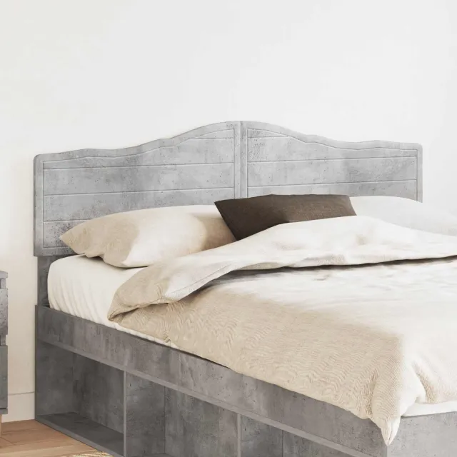 vidaXL Hoofdbord Beton Grijs Bewerkt hout