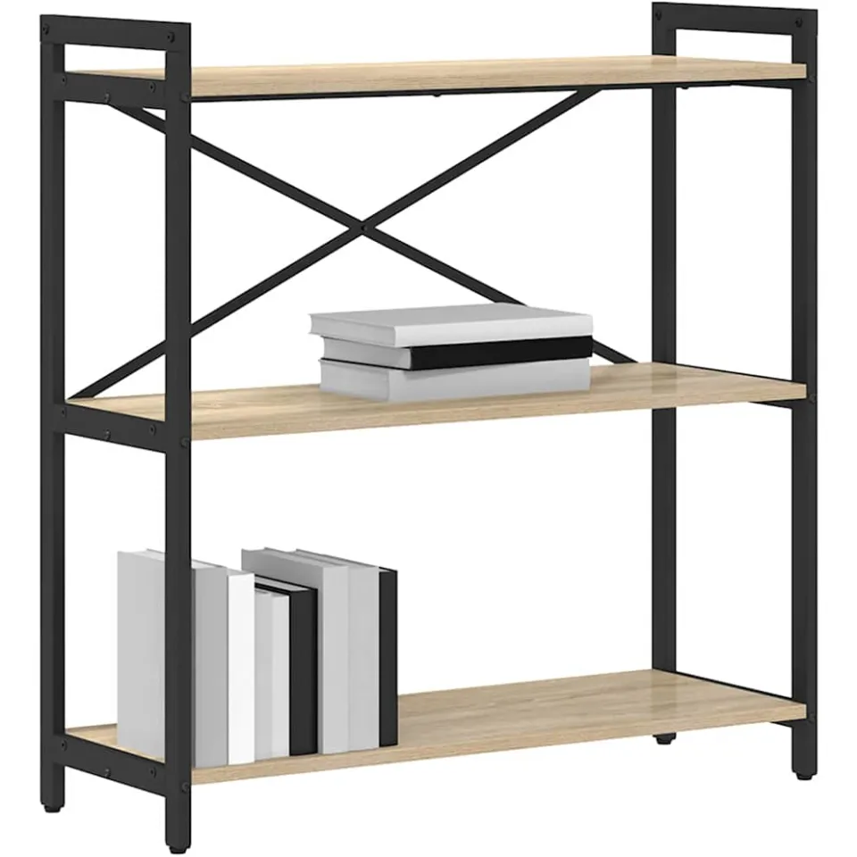 vidaXL Boekenkast 80 x 30 x 85 cm Bewerkt hout Sonoma Eiken Bruin