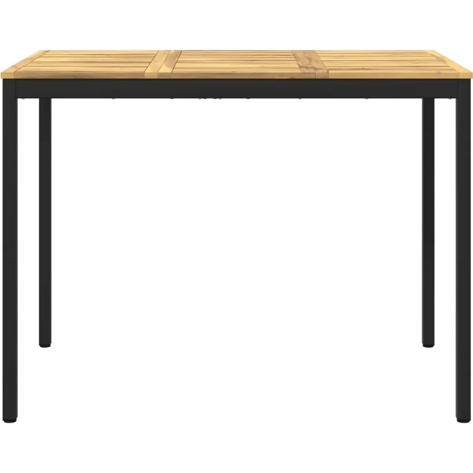 vidaXL Tuinbar Tafel NAARDEN Whitewash en zwart 141 x 80,5 x 105 cm Bruin
