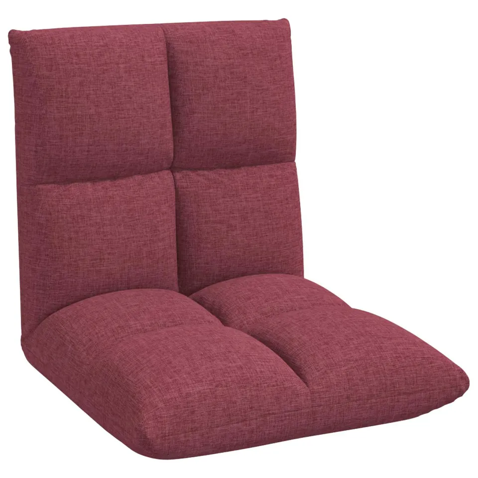 vidaXL Verstelbare vlo stoelen Wijnrood Stof, foto 4