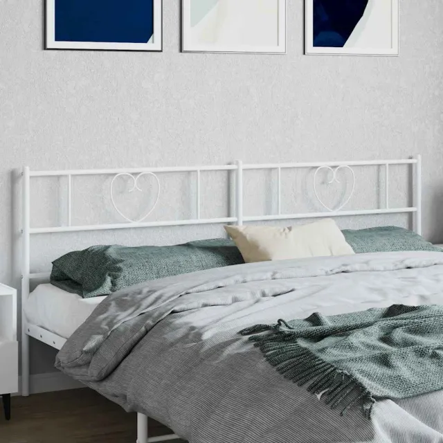 vidaXL Vervangend hoofdbord 193 cm metaal wit