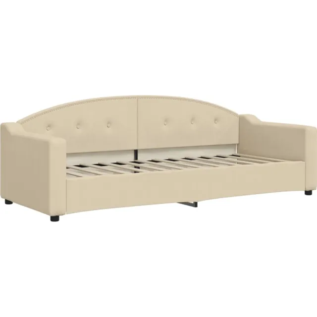 vidaXL Slaapbank - 80x200 - cm - stof - crèmekleurig