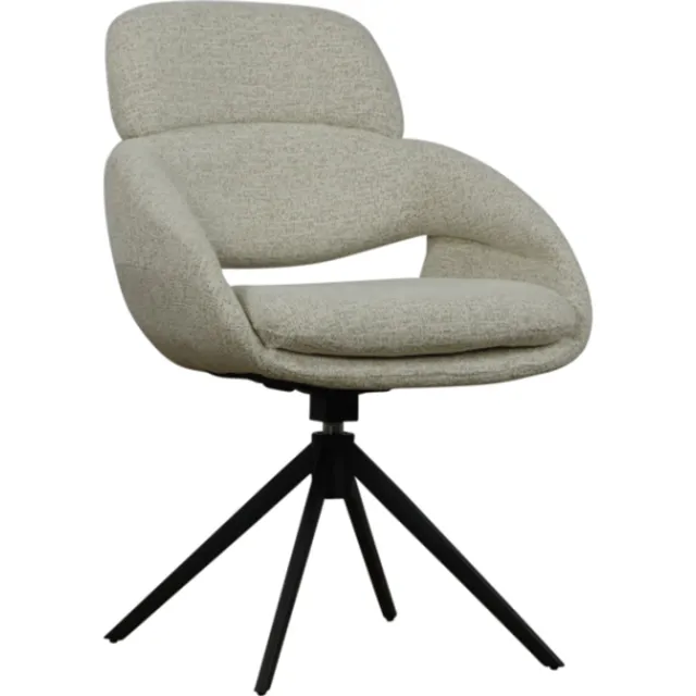 Meubelplaats Eetkamerstoel Mats draaibaar Pressent Beige