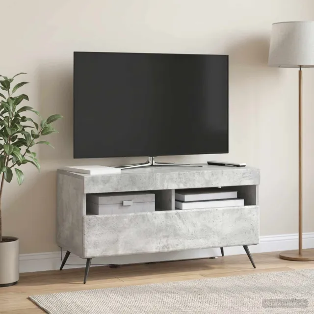 vidaXL LED tv-meubel Betongrijs Bewerkt hout