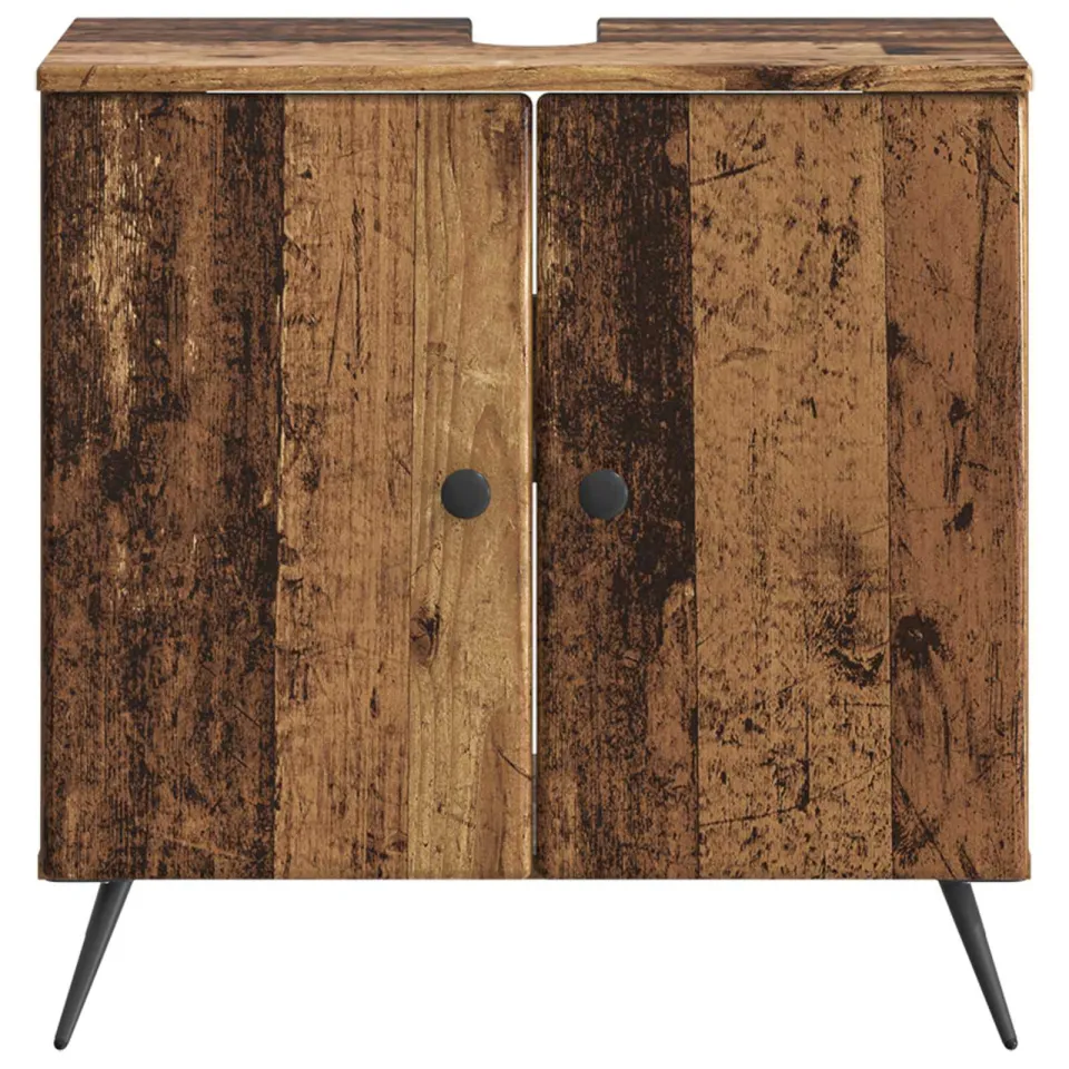 vidaXL Badkamer wastafelkast BREDA Oud hout 59,5 x 31,5 x 59 cm bruin, foto 4