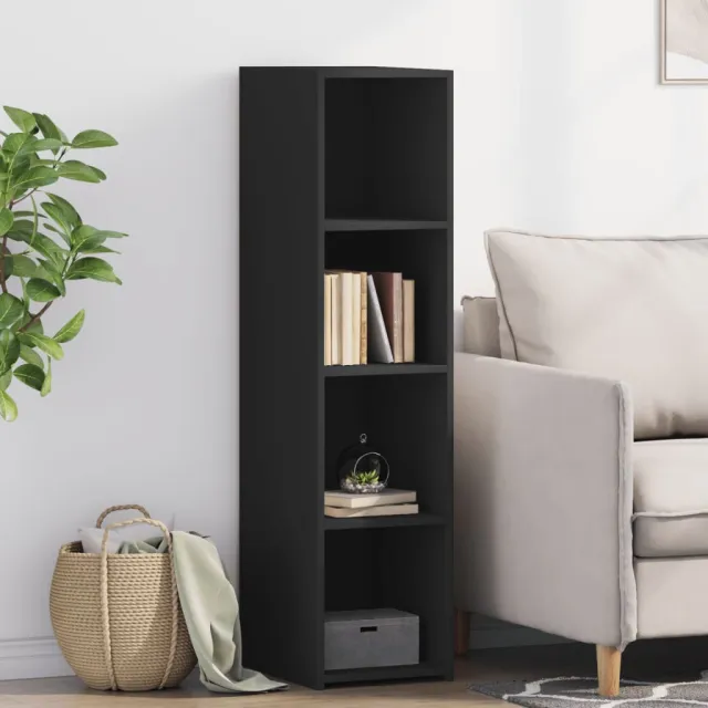 vidaXL Hoge kast 30x41x124 cm bewerkt hout zwart, foto 2