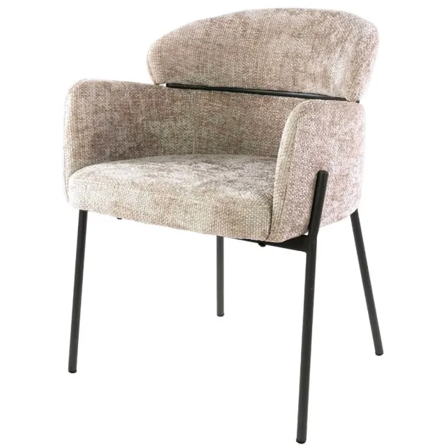 AnLi Style Armstoel Curva Zandkleurig - set van 2 Naturel