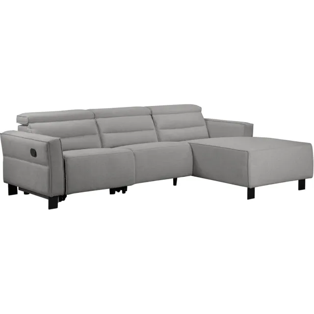 Notio Living Carpari-Hoekbank - Handmatig - Lichtgrijs Stof