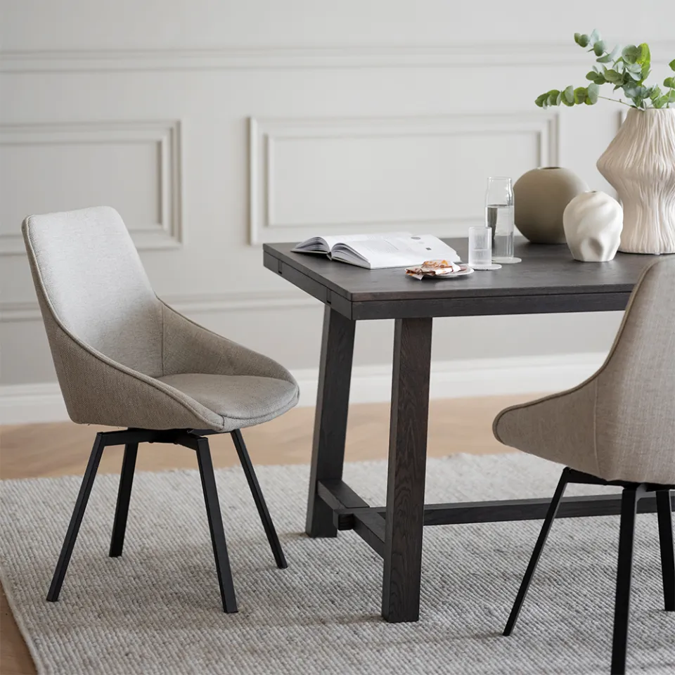Rowico Home Alison draaibare eetkamerstoel beige - set van 2, foto 5